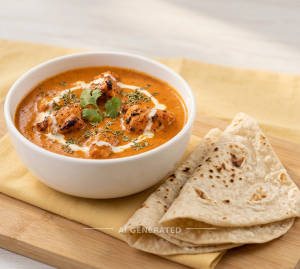 Butter Chicken + Rumali Roti (2 pieces)