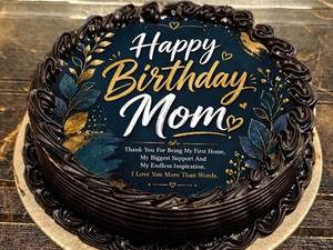 Eggless Chocolate Truffle Happy Birthday Mom Special Cake