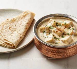 Paneer malai + Rumali roti (1 piece)