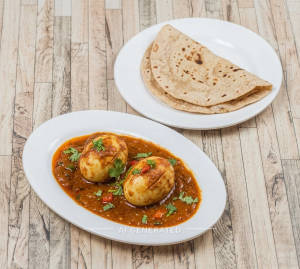 Boiled Egg [2 Eggs] + 2 Chapati (1 Piece)