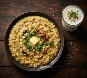 Dal Khichdi + Plain Chhas (Butter Milk)
