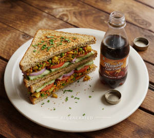 Veg Sandwich + Masala Cold Drink