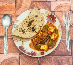Paneer Tadka + Tandoori Roti (1 Piece)