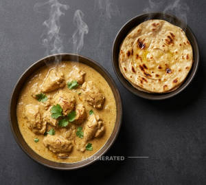 Chicken Korma + Butter Roti (1 piece)