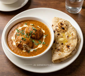 Malai Kofta + Butter Roti (2 pieces)