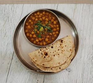Chana Masala + Tawa Roti (2 pieces)