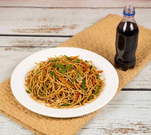 Veg chowmein + Cold drink