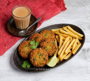 Vegetable Cutlet + Tea