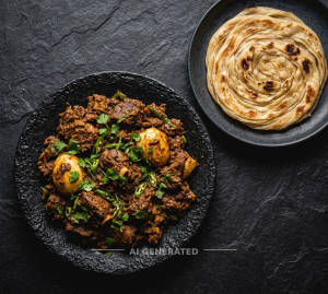 Egg Mutton Sukka Gravy + Parotta Set (1 piece)