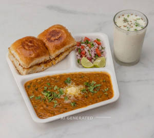 Butter Pav Bhaji + Buttermilk