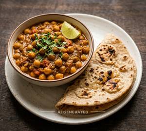 Choley + Tandoori Roti (2 Pieces)