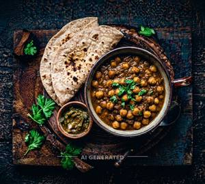 Chana Masala + Chapati (2 Pieces)
