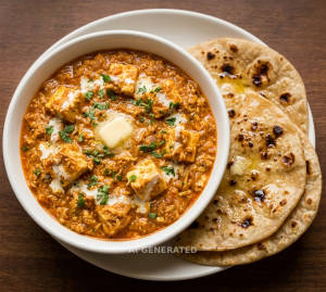 Paneer Lachedar + Tawa Butter Roti (2 pieces)