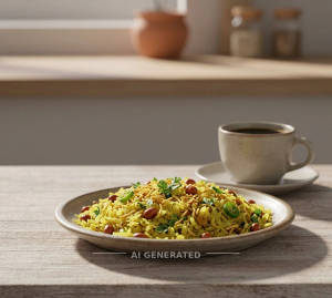 Poha + Black Coffee