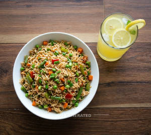 Fried Rice + Lemon Drink