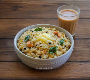 Khara Pongal + Tea