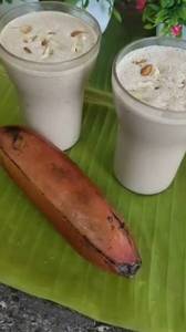 Red Banana Fruit Milk Shake