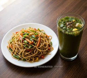 Veg Noodles + Fresh Jal Jeera