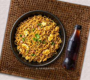 Egg Maggi + Cold Drinks [200Ml]