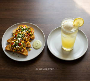 Veg Tosted + Lemon Sweet Soda Ice Float
