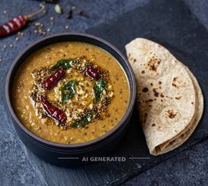 Dhal Tadka + Chapati Pulka (2 Pieces)