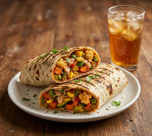 Crispy Veg Wrap + Soft Drinks