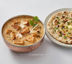 Afgani tandoori chicken tikka masala + Butter tawa roti (1 piece)