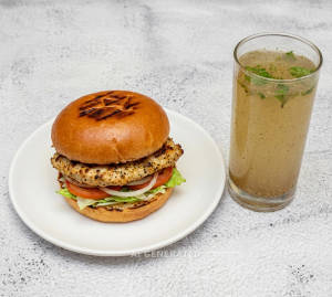 Chicken Grilled Burger + Masala Lemonade
