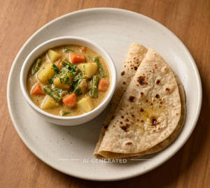 Veg Kuruma + Chapathi (2 Pieces)