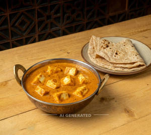 Paneer butter masala + Tava plain roti (2 pieces)