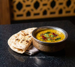 Dal Tadka + Tawa Roti (2 pieces)