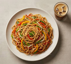 Hakka Noodles + Cold Coffee