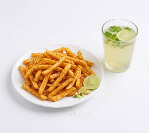 Peri peri Friench Fries + Ginger Lime
