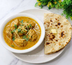 Chicken Mughlai + Tandoori Roti Plain (1 piece)