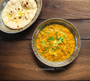 Dal Fry + Plain Naan (1 piece)