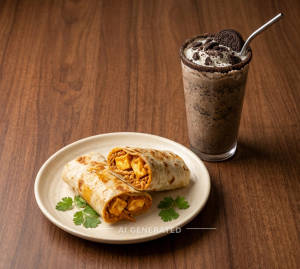 Paneer Makhani Roll + Oreo Cold Coffee