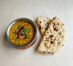Dal Fry + Tandoori Roti (2 pieces)