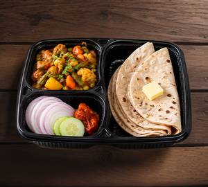 Mix veg with 4 butter roti