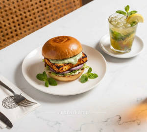 Paneer burger + Lemon mint