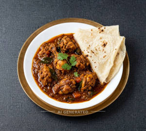 Chicken Curry + Rumali Roti (2 pieces)