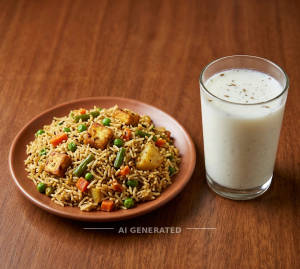 Bhaji Pulao + Buttermilk