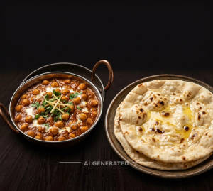Chole Masala + Butter Roti (1 piece)