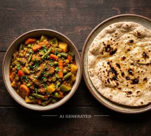 Mix Veg + Tandoori Roti (1 Piece)