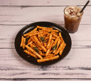 Peri peri fries + Special cold coffee