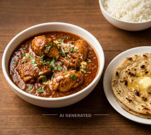 Chicken Curry + Maharaja Butter Roti (1 piece)
