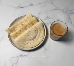 Set Dosa (3 Pcs) + Tea