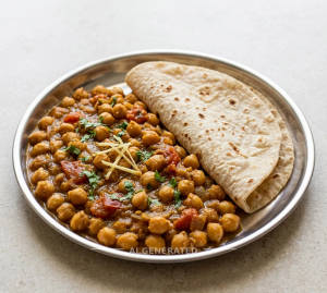 Chana Masala + Plain Chapati (2 pieces)