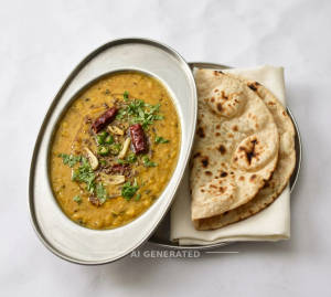 Dal Arhar Fry [Full] + Tandoori Roti (2 Pieces)