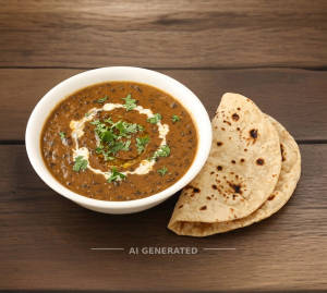 Special Dal Makhani + Simple Roti (2 pieces)
