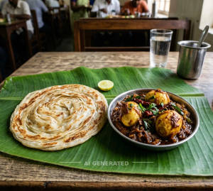 Egg Roast + Parotta (1 Piece)